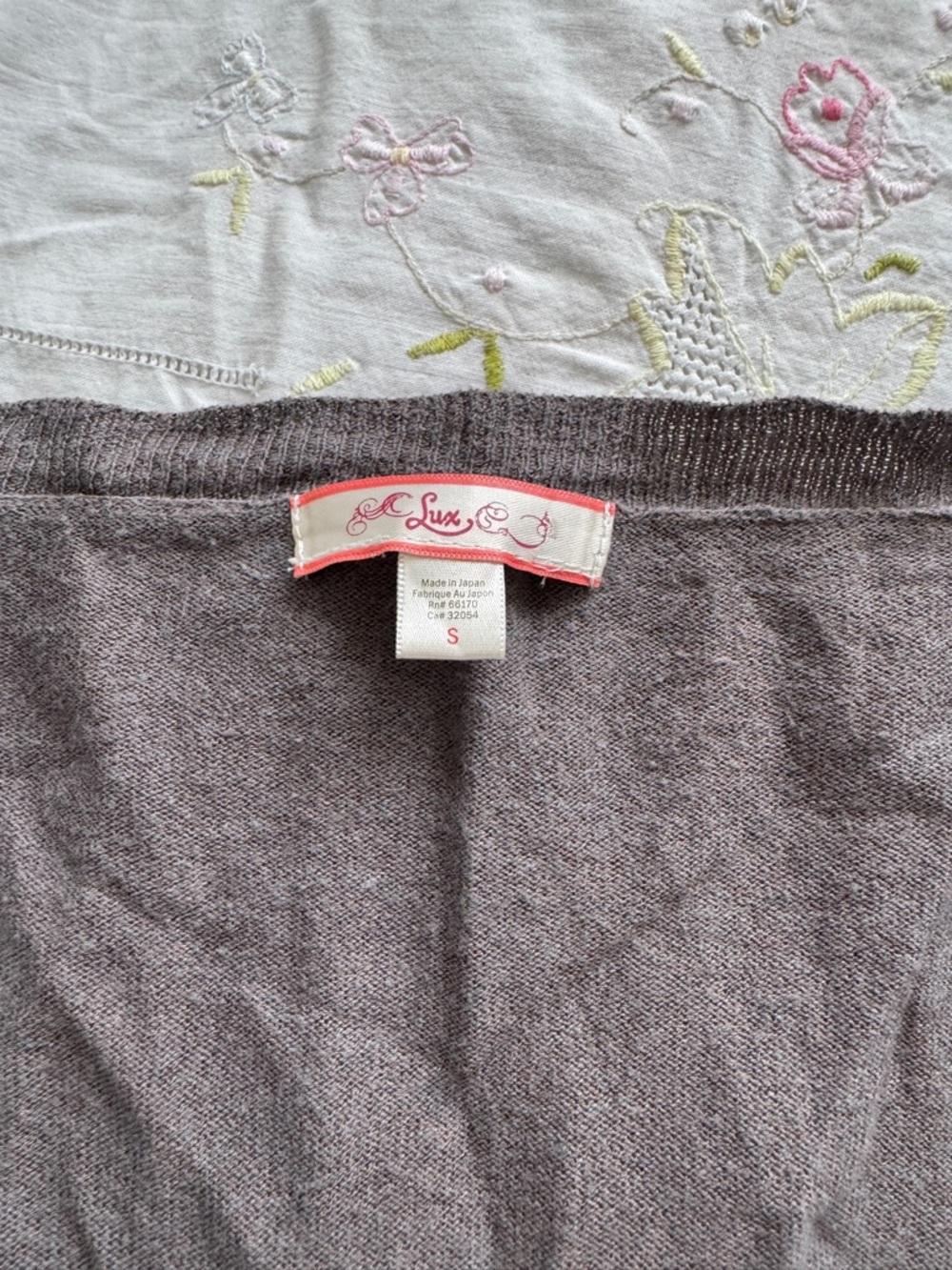 Lux Short Sleeve Tie-Waist Cardigan - Gray Size S - Picture 3 of 5